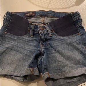 JCrew maternity jean shorts